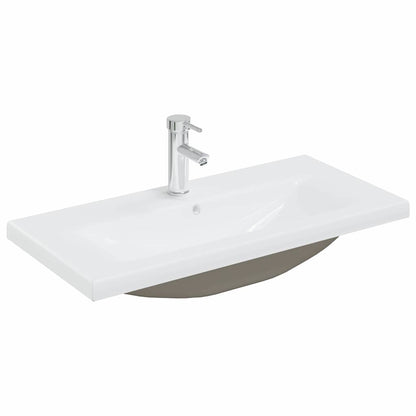 Waschbeckenunterschrank Schwarz Eichen-Optik 80 x 39 x 62 cm