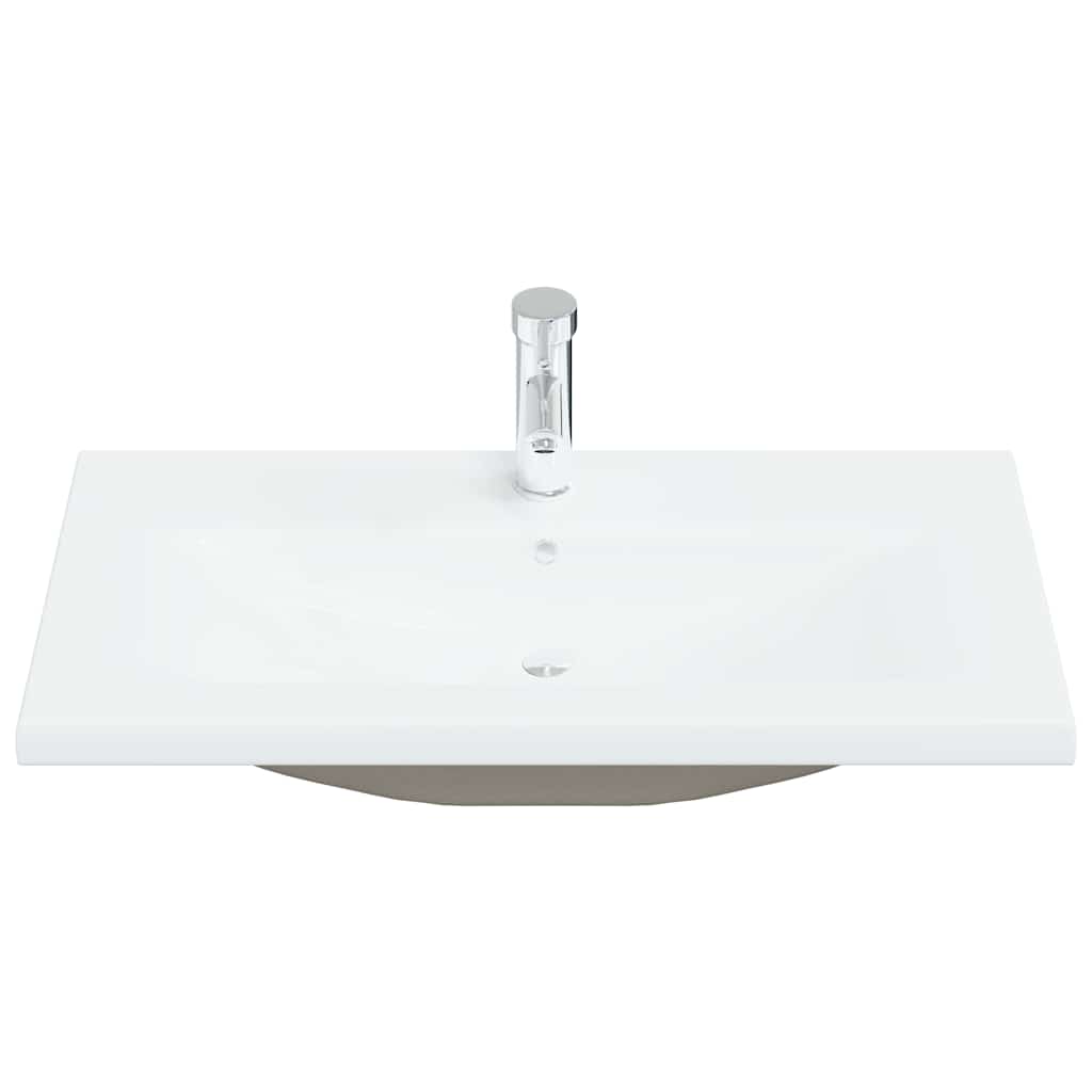 Waschbeckenunterschrank Schwarz Eichen-Optik 80 x 39 x 62 cm
