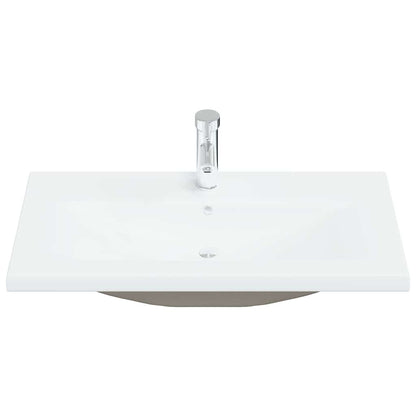 Waschbeckenunterschrank Schwarz Eichen-Optik 80 x 39 x 62 cm