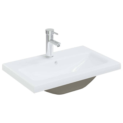 Waschbeckenunterschrank Schwarz Eichen-Optik 60 x 39 x 62 cm