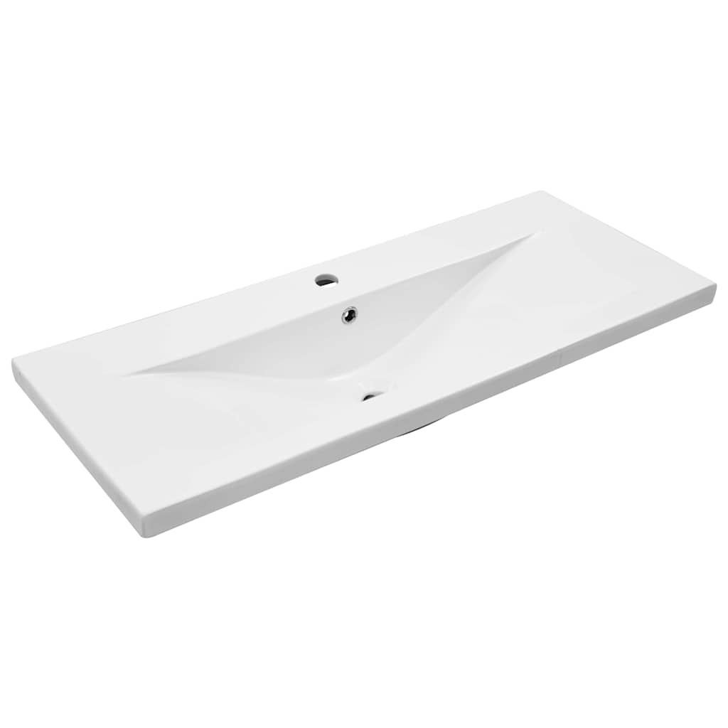 Waschbeckenunterschrank Schwarz Eichen-Optik 100 x 39 x 62 cm