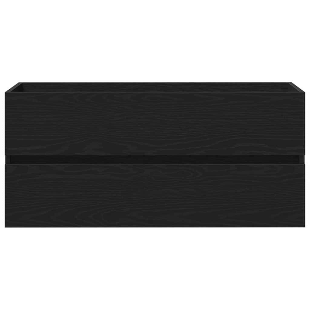 Waschbeckenunterschrank Schwarz Eichen-Optik 100 x 39 x 62 cm