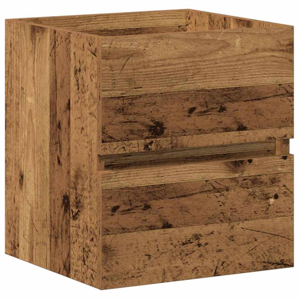 Waschbeckenunterschrank Schwarz Eichen-Optik 41 x 39 x 62 cm