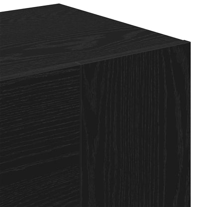 Flurschrank Wandmontiert 2 pcs Schwarze Eiche 97.5 x 37 x 99 cm