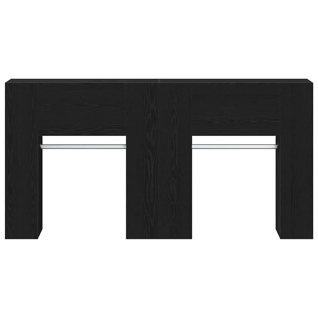 Flurschrank Wandmontiert 2 pcs Schwarze Eiche 97.5 x 37 x 99 cm