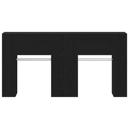 Flurschrank Wandmontiert 2 pcs Schwarze Eiche 97.5 x 37 x 99 cm