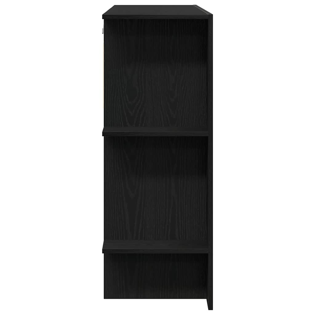 Flurschrank Wandmontiert 2 pcs Schwarze Eiche 97.5 x 37 x 99 cm