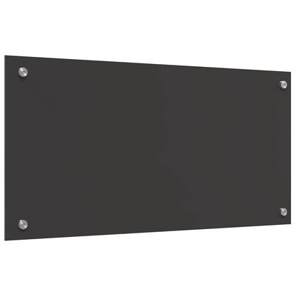 Küchenrückwand Dunkelgrau 80 x 40 x 0,6 cm Gehärtetes Glas