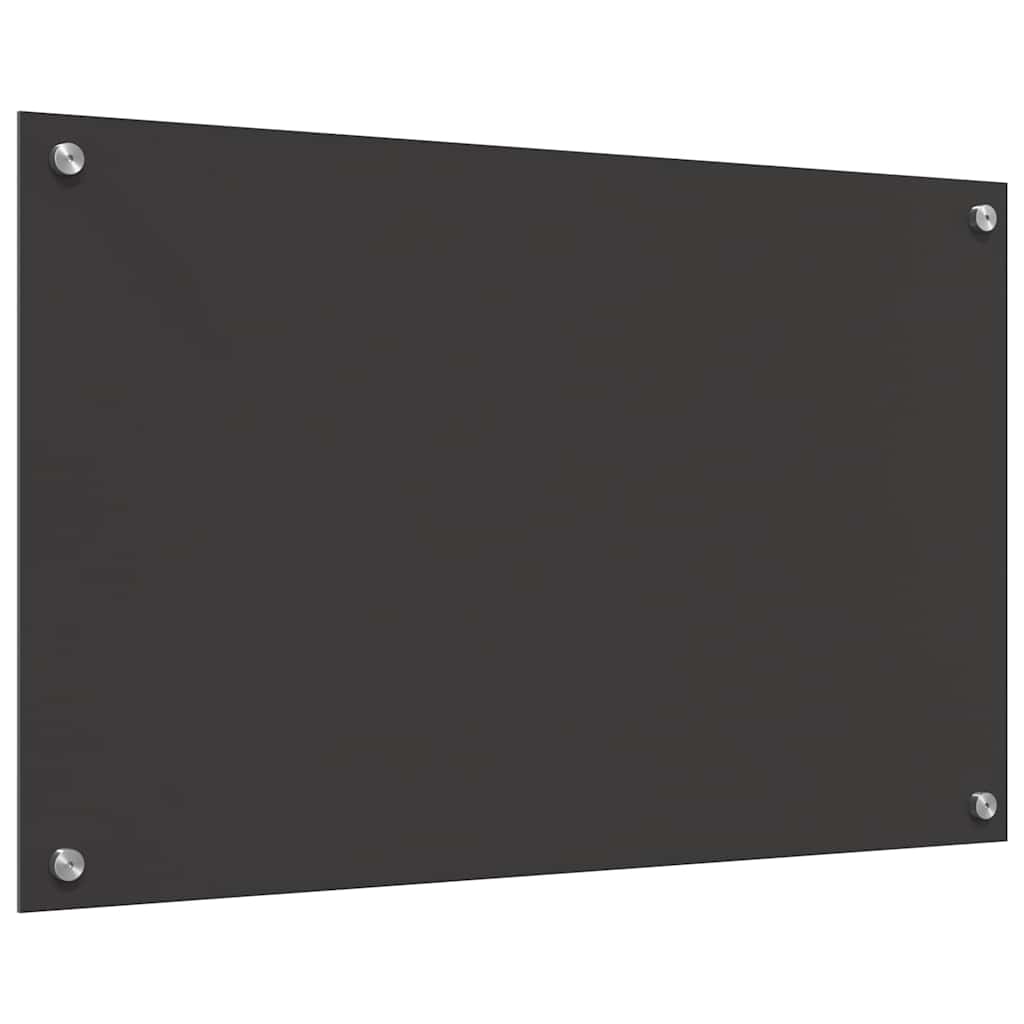 Küchenrückwand Dunkelgrau 80 x 50 x 0,6 cm Gehärtetes Glas