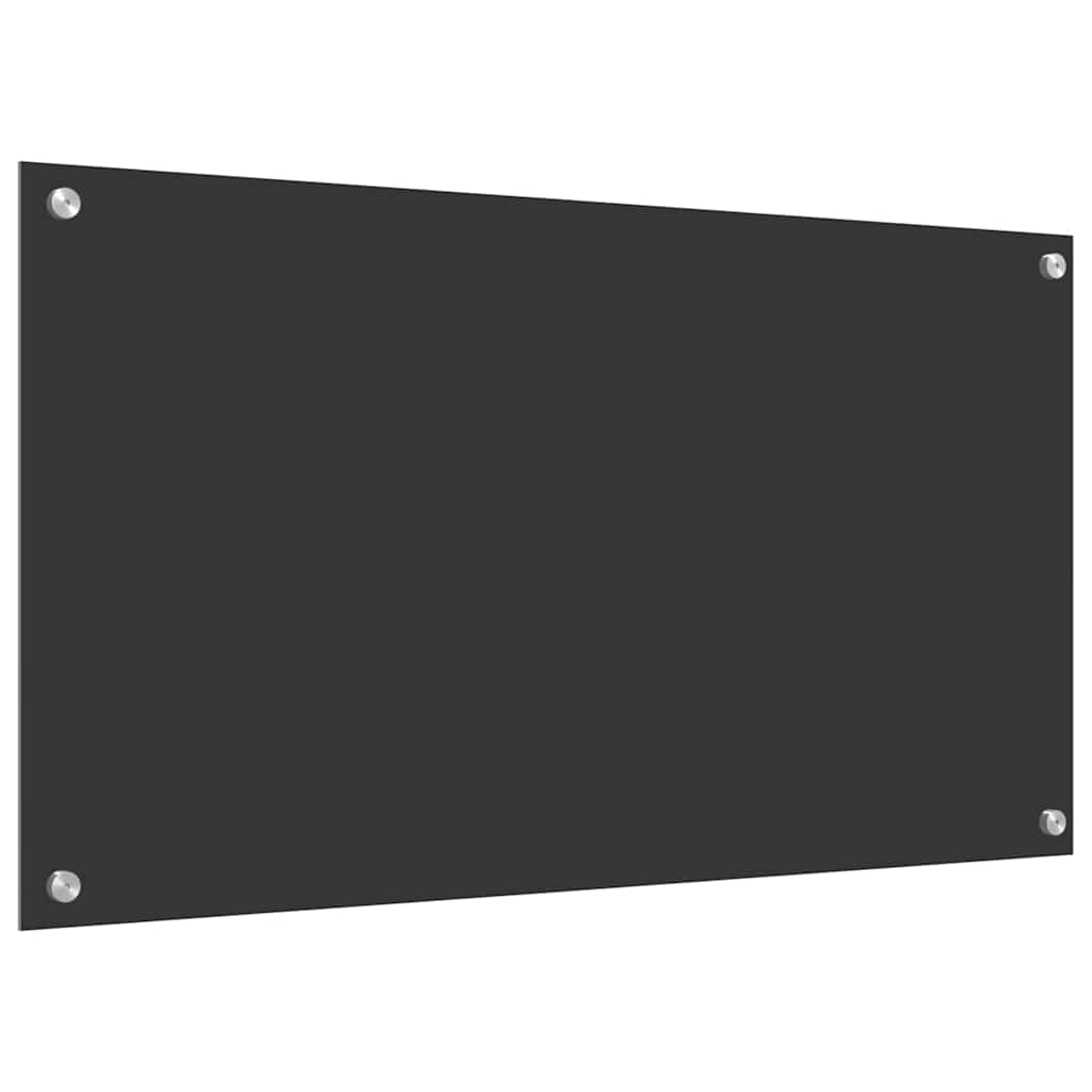 Küchenrückwand Dunkelgrau 90 x 50 x 0,6 cm Gehärtetes Glas