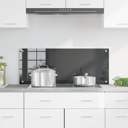 Küchenrückwand Dunkelgrau 100 x 40 x 0,6 cm Gehärtetes Glas