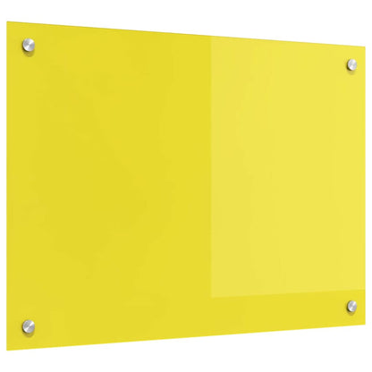 Küchenrückwand Gelb 70 x 50 x 0.6 cm Einscheibensicherheitsglas