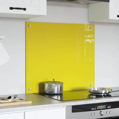 Küchenrückwand Gelb 70 x 60 x 0.6 cm Einscheibensicherheitsglas