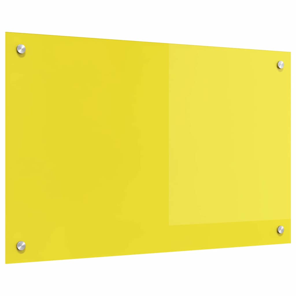Küchenrückwand Gelb 80 x 50 x 0.6 cm Einscheibensicherheitsglas