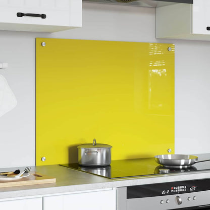 Küchenrückwand Gelb 80 x 60 x 0.6 cm Einscheibensicherheitsglas