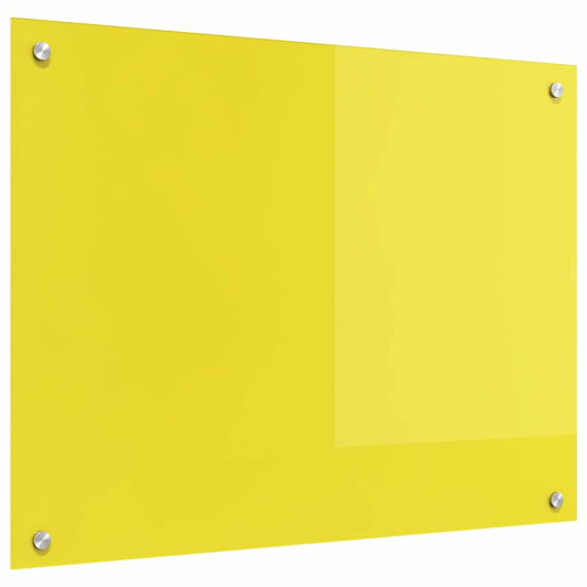 Küchenrückwand Gelb 80 x 60 x 0,6 cm Gehärtetes Glas