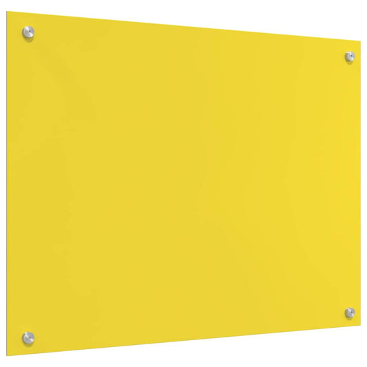 Küchenrückwand Gelb 80 x 60 x 0.6 cm Einscheibensicherheitsglas