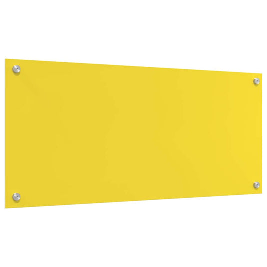 Küchenrückwand Gelb 90 x 40 x 0.6 cm Einscheibensicherheitsglas
