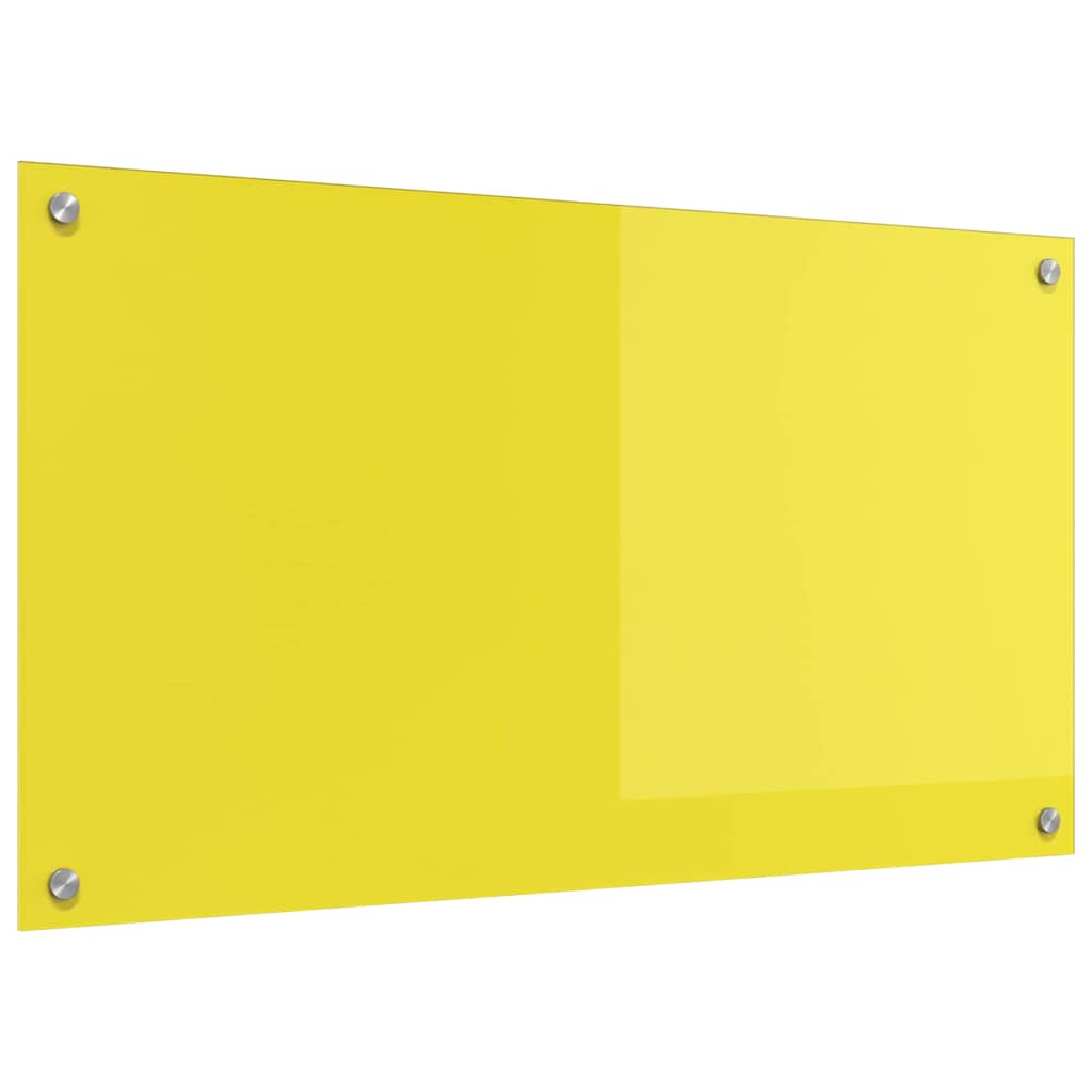Küchenrückwand Gelb 90 x 50 x 0.6 cm Einscheibensicherheitsglas