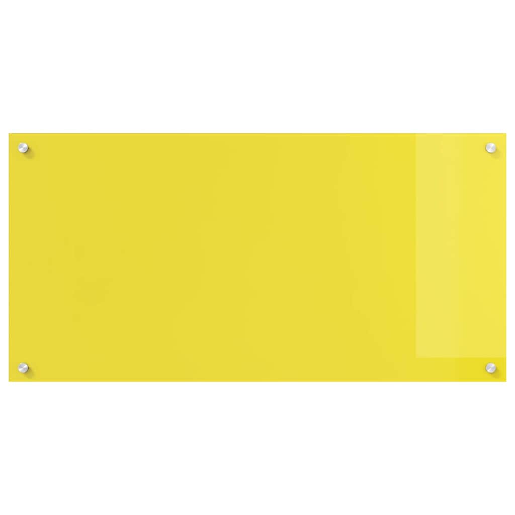 Küchenrückwand Gelb 100 x 50 x 0,6 cm Gehärtetes Glas