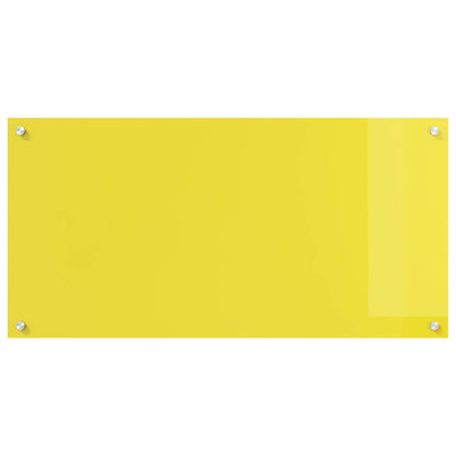 Küchenrückwand Gelb 100 x 50 x 0,6 cm Gehärtetes Glas