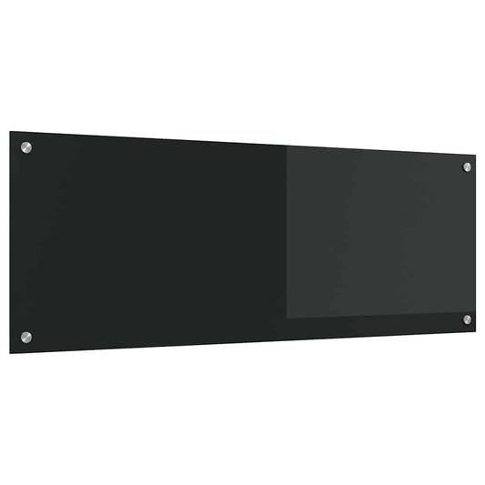 Küchenrückwand Schwarz 110 x 40 x 0,6 cm Gehärtetes Glas