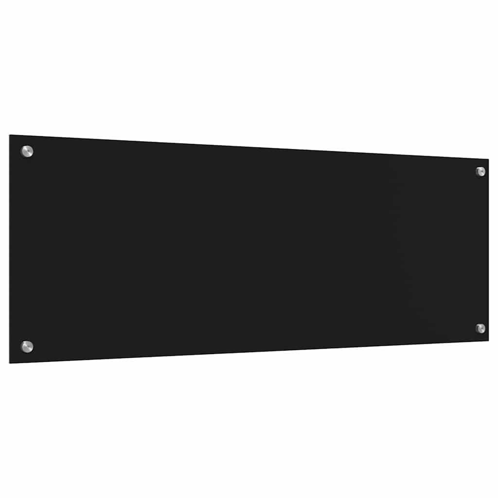 Küchenrückwand Schwarz 110 x 40 x 0,6 cm Gehärtetes Glas