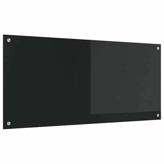 Küchenrückwand Schwarz 110 x 50 x 0,6 cm Gehärtetes Glas