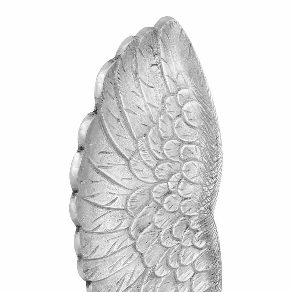 Flügel-Skulptur Silber 17 x 5 x 59 cm Aluminium
