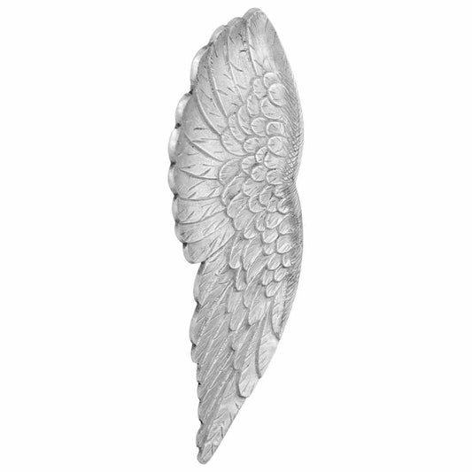 Flügel-Skulptur Silber 17 x 5 x 59 cm Aluminium