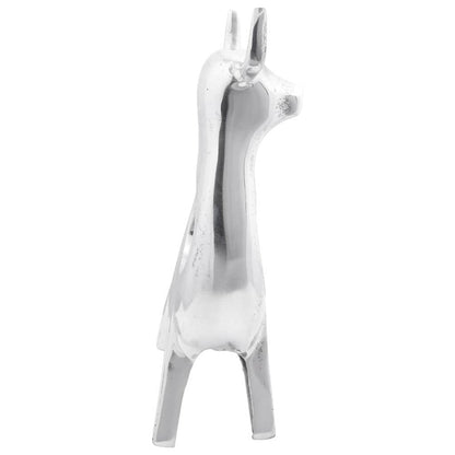 Stierskulptur Silber 22 x 9.5 x 34 cm Aluminium