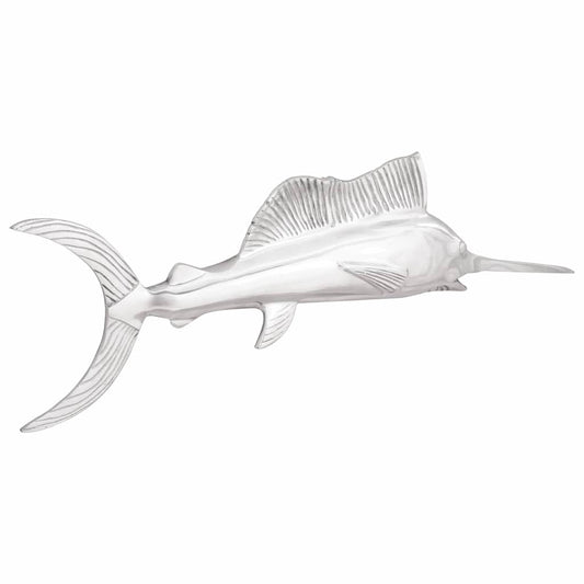 Skulptur Silber 91 x 8 x 26 cm Aluminium
