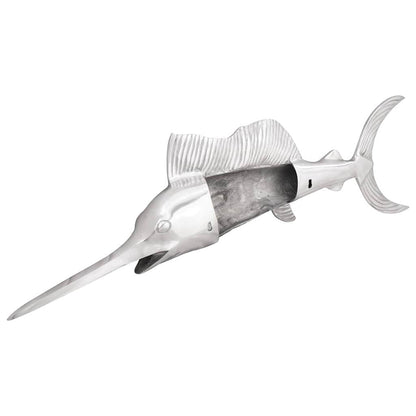 Skulptur Silber 91 x 8 x 26 cm Aluminium