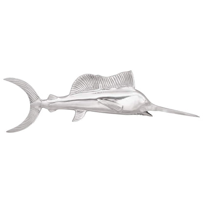 Skulptur Silber 91 x 8 x 26 cm Aluminium