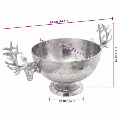 Tasse Silber 62 x 35 x 33 cm Aluminium