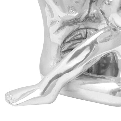 Skulptur Silber 91,5 x 32 x 33 cm Aluminium