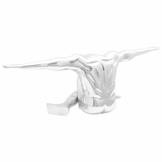 Skulptur Silber 91,5 x 32 x 33 cm Aluminium