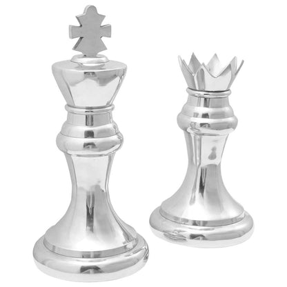 Skulpturen 2 pcs Silber Aluminium