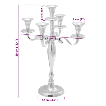 Kerzenhalter Silber 29 x 29 x 40 cm Aluminium