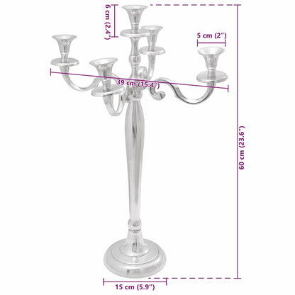 Kerzenhalter Silber 39 x 39 x 60 cm Aluminium
