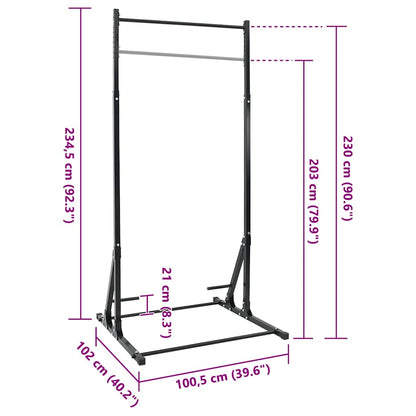 Klimmzugstation Schwarz 101 x 102 x 235 cm