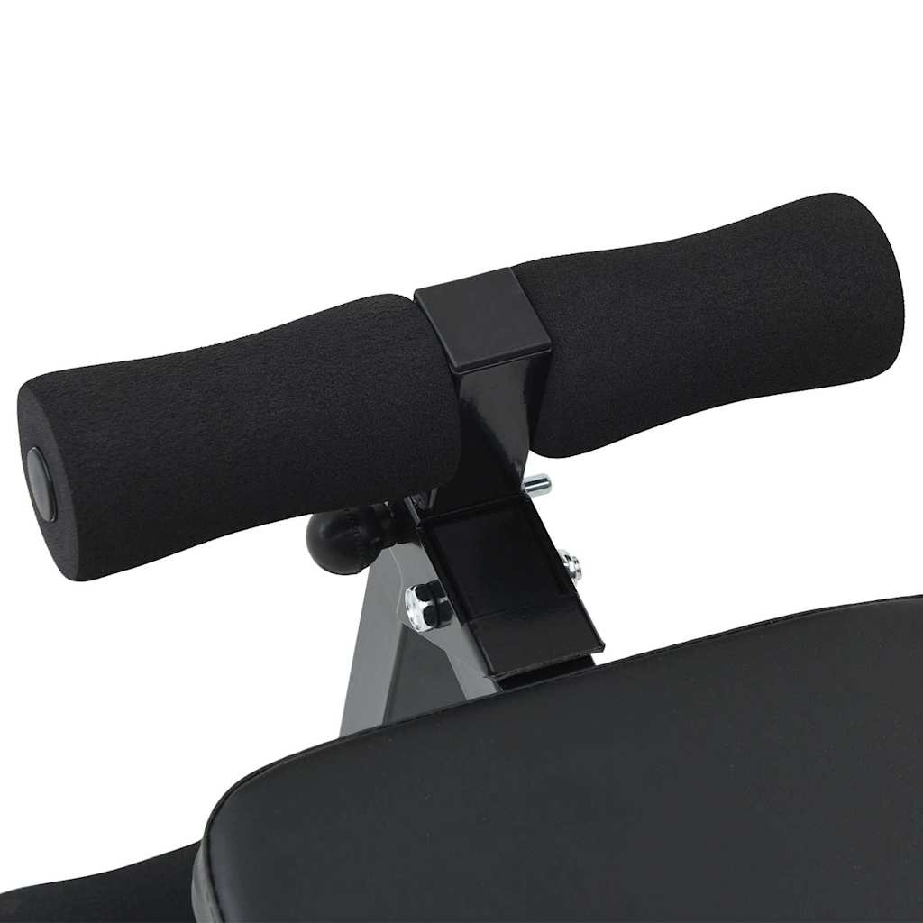Bauchtrainer Schwarz 124 x 33.5 x 55 cm