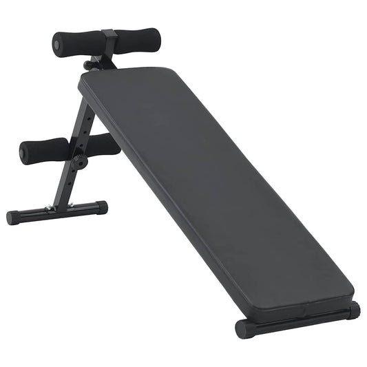 Bauchtrainer Schwarz 124 x 33.5 x 55 cm