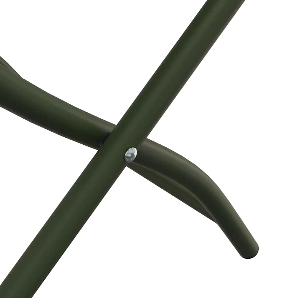 Garten Klappstuhl 2 pcs Grün 55 x 56,5 x 91cm Stahl