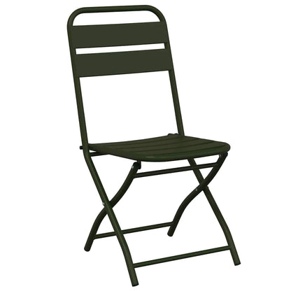 Garten Klappstuhl 2 pcs Grün 55 x 56,5 x 91cm Stahl