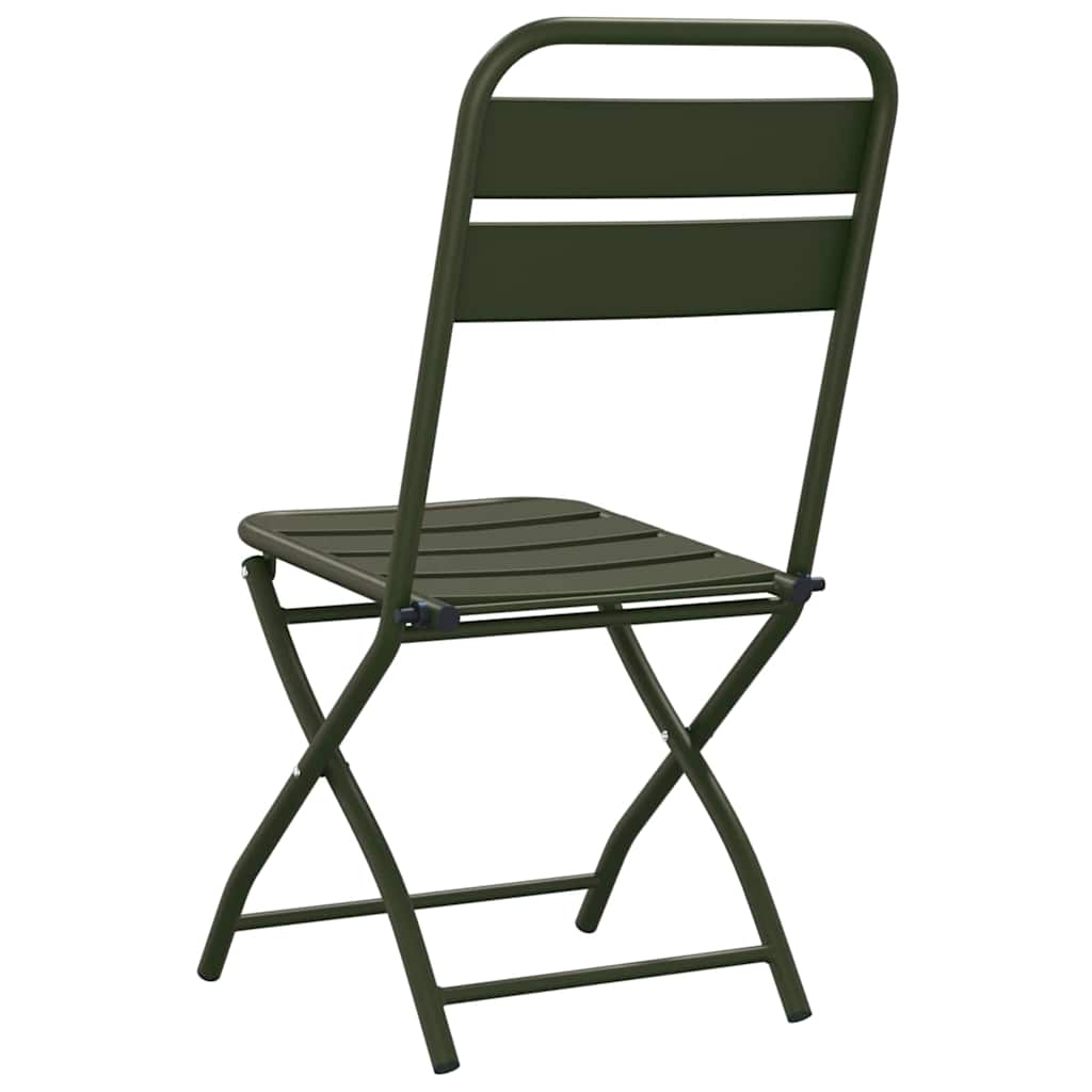 Garten Klappstuhl 2 pcs Grün 55 x 56,5 x 91cm Stahl