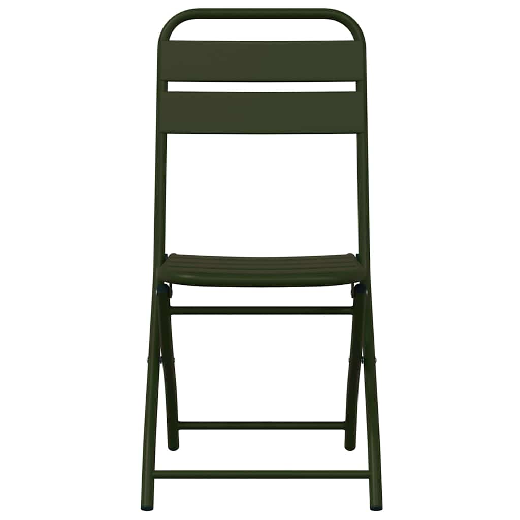Garten Klappstuhl 2 pcs Grün 55 x 56,5 x 91cm Stahl