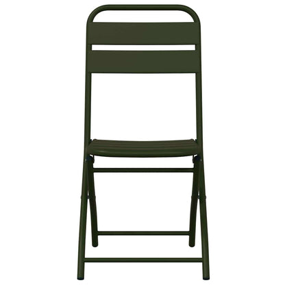 Garten Klappstuhl 2 pcs Grün 55 x 56,5 x 91cm Stahl