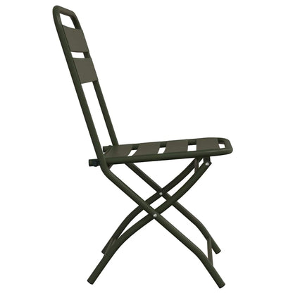 Garten Klappstuhl 2 pcs Grün 55 x 56,5 x 91cm Stahl