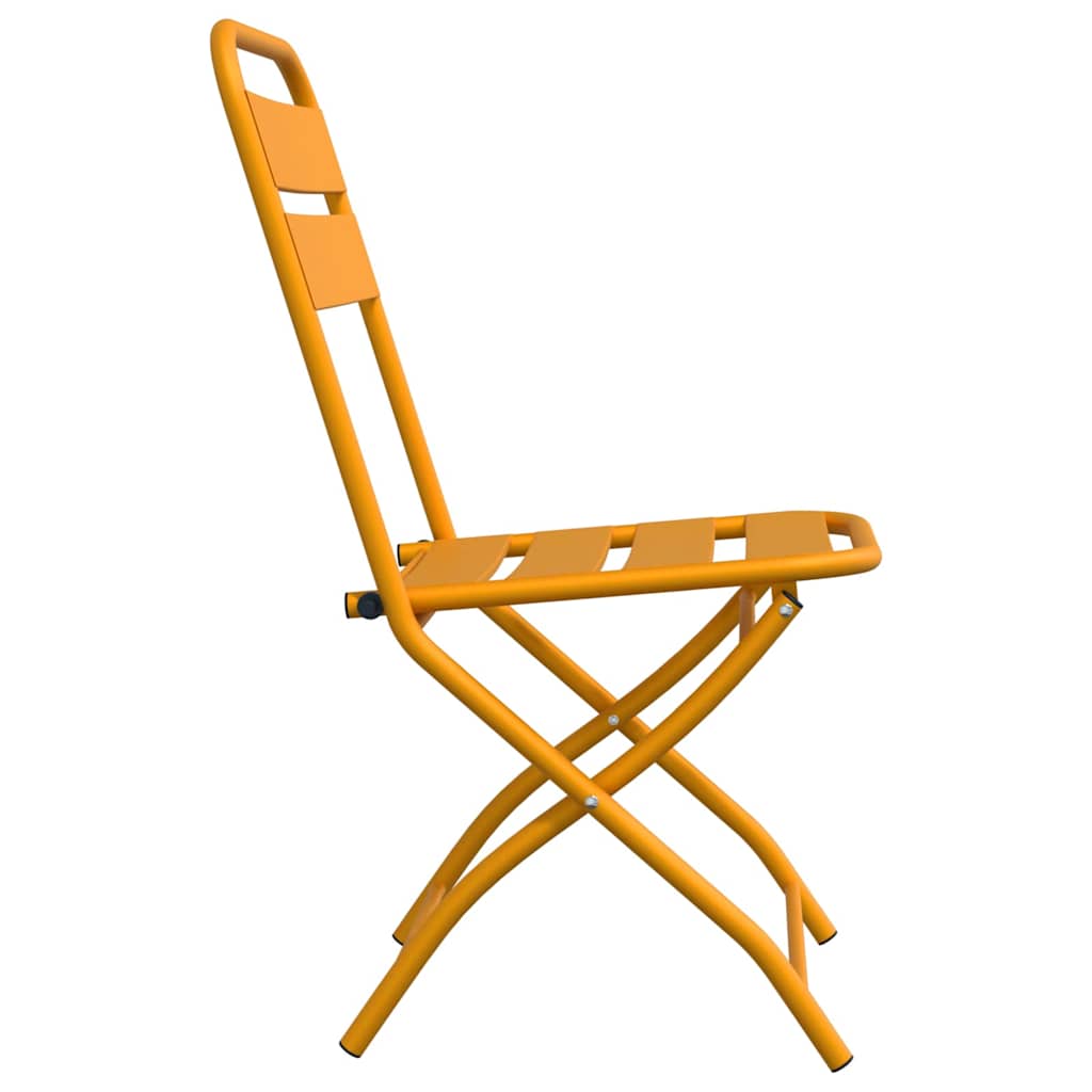 Garten Klappstuhl 2 pcs Senfgelb 55 x 56,5 x 91cm Stahl